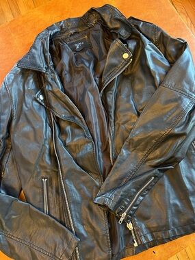 Forever 21 Black Faux Leather Moto Jacket